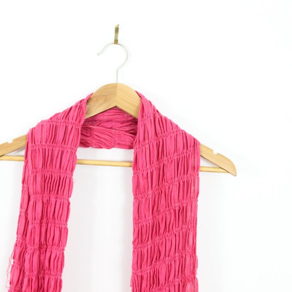 *Pink Rouched Scarf - Picture 2 of 3